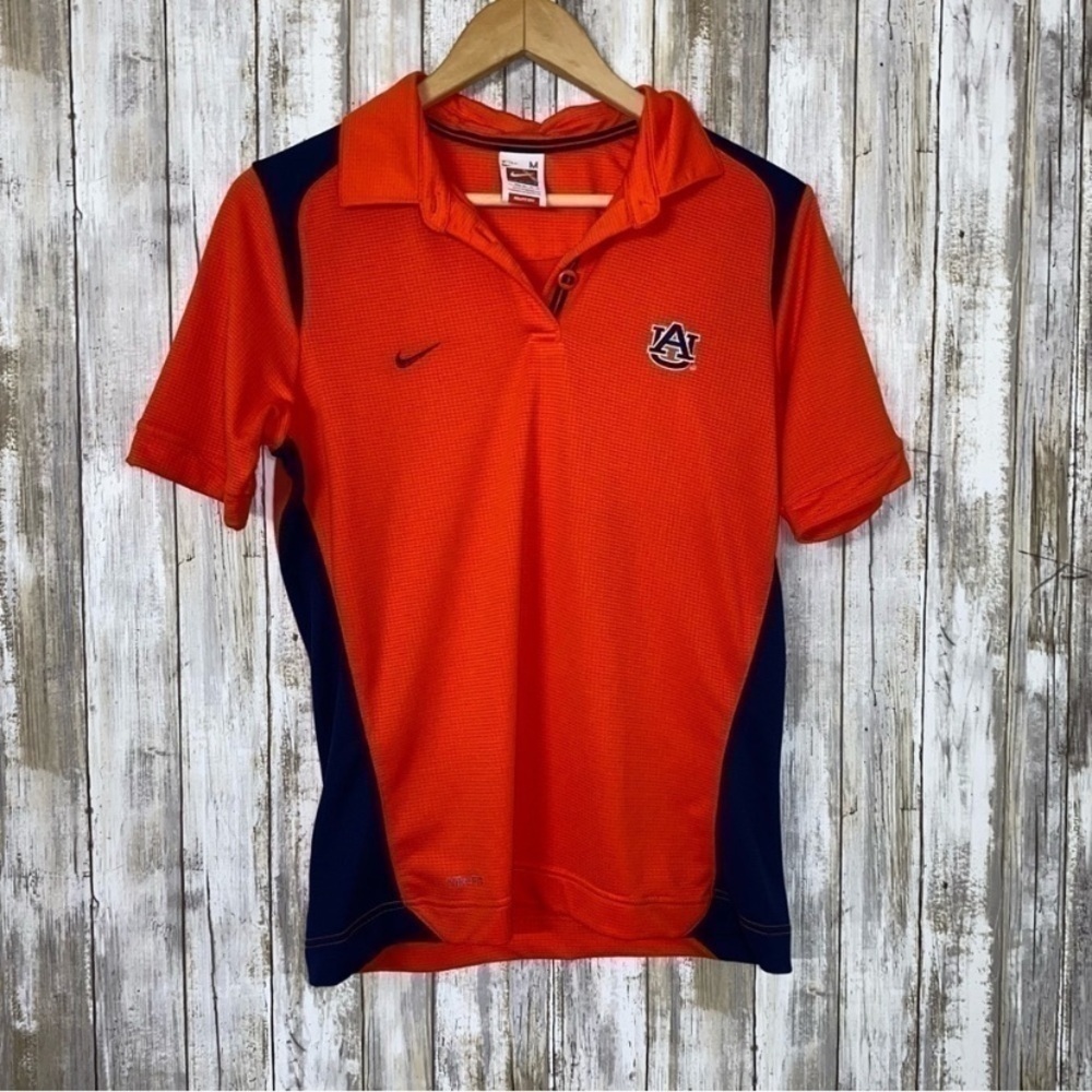 Nike Auburn Orange & Navy Embroidered Logo Polo